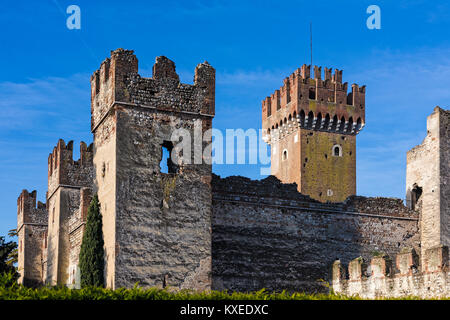 Teil des Schloss Scaligero in Lazise, Italien Stockfoto