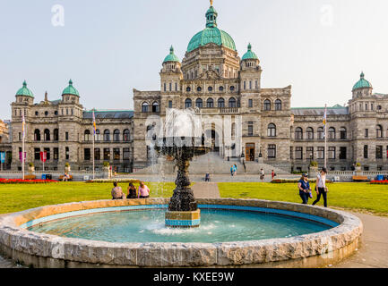 Die British Columbia Parlament Gebäude in Victoria, der auch als Garden City auf Vancouver Island in British Columbia, Kanada bekannt Stockfoto