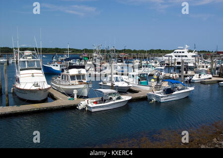 Sandwich Marina in Sandwich, Massachusetts Auf Cape Cod, USA Stockfoto