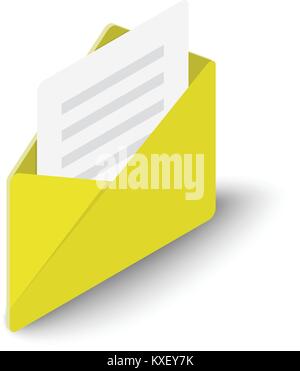 Schreiben Symbol, isometrische Stil Stock Vektor