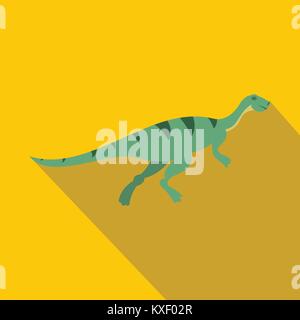 Gallimimus Dinosaurier Symbol, flacher Stil Stock Vektor
