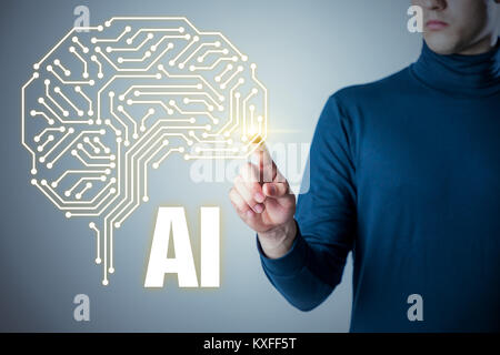 Ki (Künstliche Intelligenz) Konzept. Stockfoto