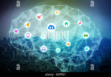Ki (Künstliche Intelligenz) Konzept. Stockfoto