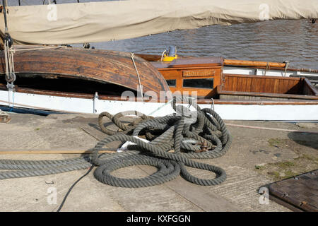 Bristol Channel pilot Cutter 'Dolphin' in Gloucester Docks auf der Gloucester und Schärfe Kanal im südlichen England günstig Stockfoto