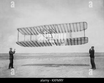 1901 Gleitschirm geflogen, als Kite (7/8 4 ∶ 3) Stockfoto