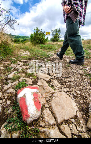 Wandern auf dem Pfad Stockfoto