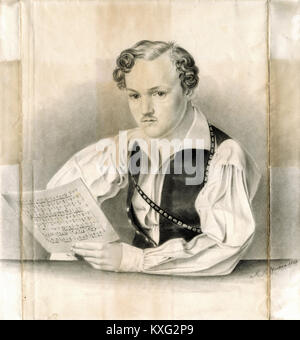 - Philipp August Joseph Hoffmann (1807 bis 1883) Georg Büchner 1833 Stockfoto