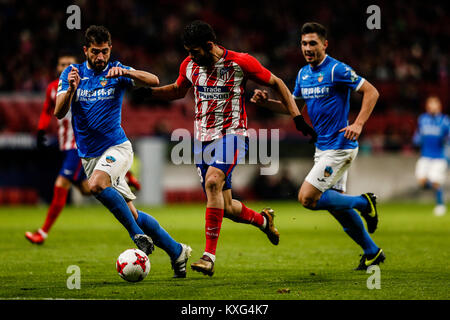 Diego Costa (Atletico de Madrid). in Aktion während der Copa del Rey Match zwischen Atletico de Madrid vs Lleida an der Wanda Metropolitano Stadion in Madrid, Spanien, 9. Januar 2018. Stockfoto