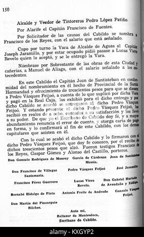 Eine Dokumentenseite aus dem 17. Jahrhundert aus dem ACCQUITO-Manuskript (1650–1657) mit handgeschriebenem Text, der auf die frühmoderne europäische Verwaltungs- oder historische Aufzeichnungen hinweist. Stockfoto