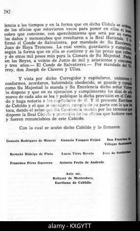 Diese Seite aus dem historischen Dokument „ACCQUITO“ von 1650 bis 1657 enthält wahrscheinlich detaillierte Berichte oder Aufzeichnungen zu dieser Zeit, die wertvolle Einblicke in die Geschichte dieses Zeitraums bieten. Stockfoto