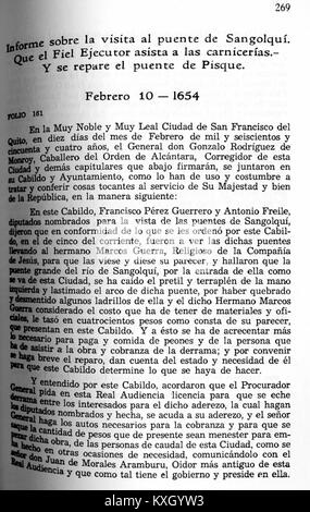 Ein historisches Dokument oder eine historische Seite aus „Accquito“ für die Jahre 1650 bis 1657, in dem Ereignisse oder Aufzeichnungen aus diesem Zeitraum aufgeführt sind. Stockfoto