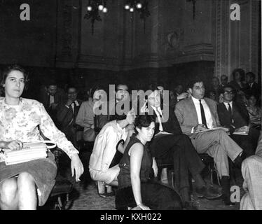 Achivo General de la Nación Argentina 1965 - Colegio Nacional de Buenos Aires Aula Magna, asamblea nuevo Rektor Stockfoto