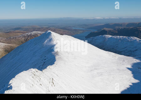 Catstye Cam-Teil Der helvellyn Gebirge im Winter, Lake District, Cumbria, England. Stockfoto