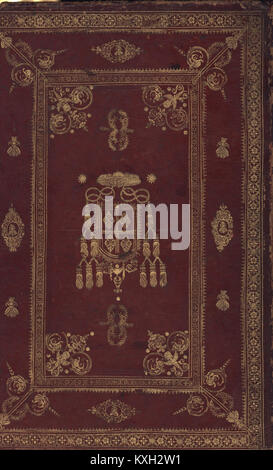 Die 1642 erschienene Publikation „Aedes Barberinae ad Quirinalem“ von Mascardus beschreibt den Barberini-Palast in Rom mit Illustrationen, die Architektur und Kunstgeschichte dieser Zeit dokumentieren. Stockfoto