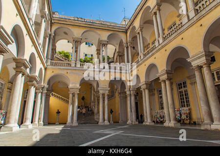 Genua, Italien - Juni 2, 2015: Detail der Universität Genua in Italien. Es wurde 1481 gegründet und ist heute eine der größten Universitäten in Italien Stockfoto