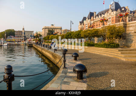 Den inneren Hafen in Victoria, der auch als Garden City auf Vancouver Island in British Columbia, Kanada bekannt Stockfoto