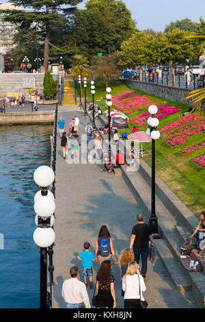 Den inneren Hafen in Victoria, der auch als Garden City auf Vancouver Island in British Columbia, Kanada bekannt Stockfoto