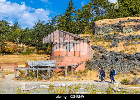 Searcelight Einlagerung in Fort Rodd Hill National Historic Site auf Vancouver Island British Columbia Kanada Stockfoto