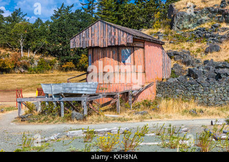 Searcelight Einlagerung in Fort Rodd Hill National Historic Site auf Vancouver Island British Columbia Kanada Stockfoto