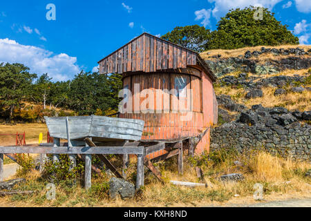 Searcelight Einlagerung in Fort Rodd Hill National Historic Site auf Vancouver Island British Columbia Kanada Stockfoto