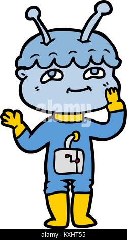 Überrascht cartoon Spaceman Stock Vektor