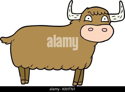 Cartoon Highland Kuh Stock Vektor