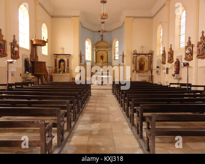 Aulnois sous Vertuzey (Meuse) Église Saint-Sébastien intérieur Stockfoto