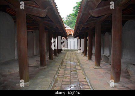 Hanoi, Vietnam - 14. Dezember 2017. Die Ärzte "Stelen im Tempel der Literatur in Hanoi. Stockfoto