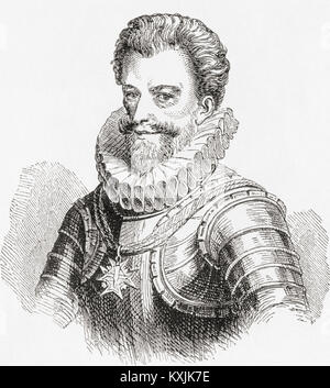 Heinrich I., Prinz von Joinville, Herzog von Guise, Graf von Eu, 1550-1588, aka Le Balafré (Scarface). Von Station und Lock's illustrierte Geschichte der Welt, veröffentlicht C 1882. Stockfoto