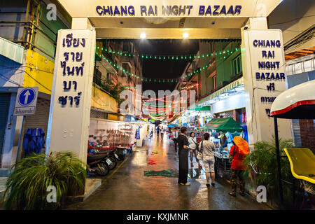 CHIANG RAI, THAILAND - November 05, 2014: Eingangstor von Chiang Rai Night Market. Stockfoto