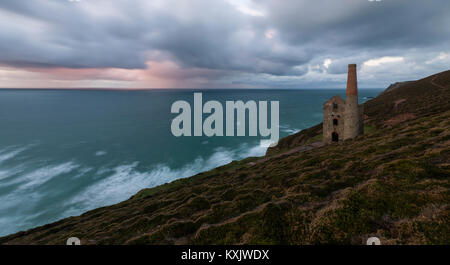 Towanroath Motor Haus Wheal Coates in Cornwall. Stockfoto