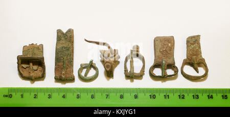Romano-British (ca. AD 250-410) Gürtel und Schnallen (nicht ausgeschnitten) Stockfoto