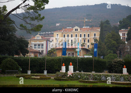 Hotel Opatija in Opatija, Stadt in einem Primorje-Gorski Kotar County im Westen von Kroatien Stockfoto