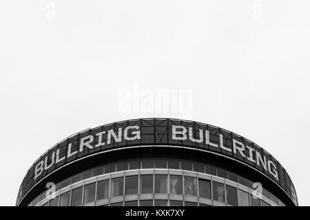 Die denkmalgeschützten Rotunde Gebäude im Zentrum von Birmingham. Die kreisförmige Unterkunft Turm ist Teil des Einkaufszentrum Bullring und war Kom Stockfoto