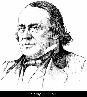 Jean Louis Rodolphe Agassiz (1807–1873) war ein in der Schweiz geborener amerikanischer Biologe und Geologe, der für seine Studien über Gletscher und Eiszeiten bekannt ist. Er bekleidete akademische Positionen in der Schweiz und in den USA, unter anderem an der Harvard University. Stockfoto