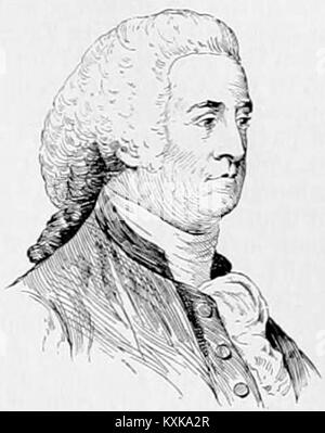 Ein biografischer Eintrag über John Rutledge, der seine politische und juristische Karriere dokumentiert, einschließlich seiner Rolle als Gouverneur und Richter am Obersten Gerichtshof in den Vereinigten Staaten. Stockfoto