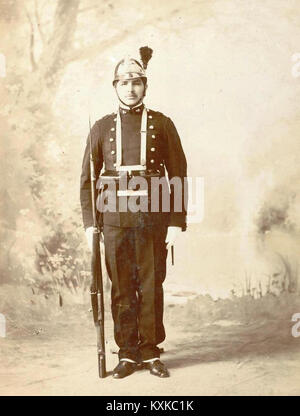 Archivo General de la Nación Argentina 1890 ca. Buenos Aires, bombero con uniforme de Gala Stockfoto