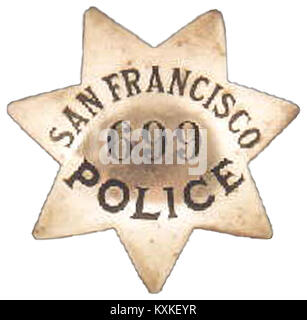 Abzeichen des San Francisco Police Department Officer (699) Stockfoto