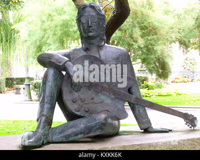 A Coruña - Jardín de Méndez Núñez - Estatua de John Lennon Stockfoto