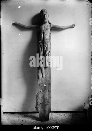 Eine historische Fotografie der Bäls-Kirche in Schweden aus dem KMB-Archiv, die den architektonischen Entwurf der Kirche zeigt und ihre Rolle als religiöses und kulturelles Wahrzeichen in der schwedischen Geschichte dokumentiert. Stockfoto