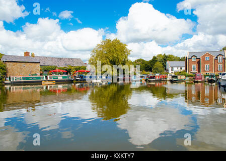 Tithebarn Becken auf der Lancaster Canal an Garstang, Lancashire Stockfoto