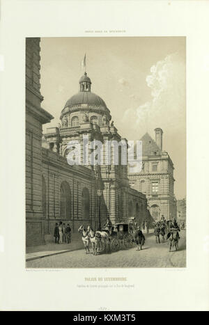 Benoist Philippe-Bayo-Palais du Luxembourg - Pavillon de l'entrée principale sur la Rue de Vaugirard - Google Kunst Projekt Stockfoto