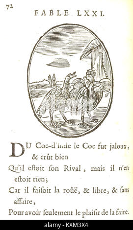 Benserades „Fables d’Esope en quatrains“ (1678) stellt die Fabeln von Aesop in poetischen Quatrains dar, die moralische und literarische Traditionen Frankreichs des 17. Jahrhunderts veranschaulichen. Stockfoto