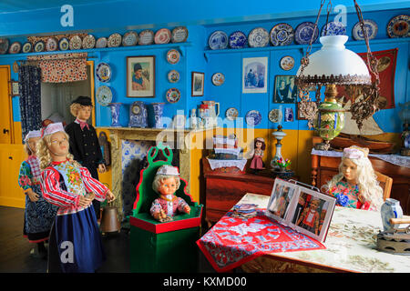 Die traditionellen Fischer Home, Marken Island, North Holland, Niederlande, Europa Stockfoto