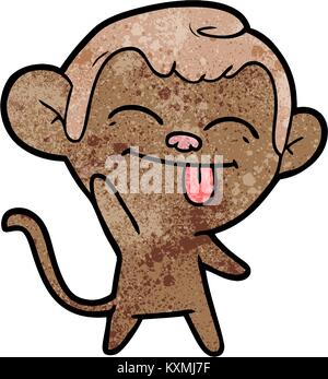 Lustige cartoon Monkey winken Stock Vektor