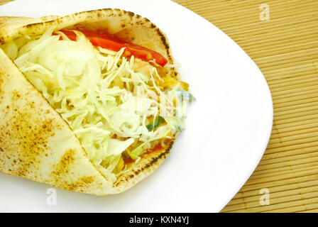 Traditionelle Naher Osten Gericht shawarma Stockfoto