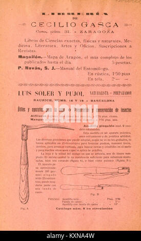 Boletín de la Sociedad entomológica de España BHL 12522641 Stockfoto