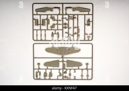 Airfix Messerschmitt Bf-109 Plastik Bausatz Stockfoto