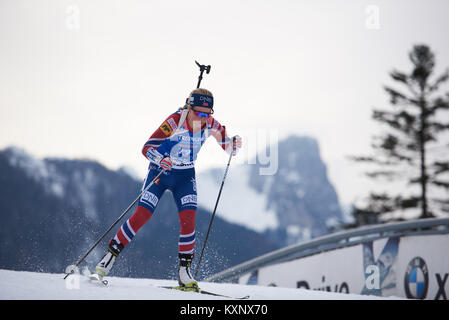 Ruhpolding, Deutschland. 11. Januar, 2018. ECKHOFF Tiril (NOR): Ruhpolding, Deutschland (GER), IBU Weltcup Biathlon, einzelne Frauen, Ruhpolding (GER) Credit: Marcel Laponder/Alamy leben Nachrichten Stockfoto