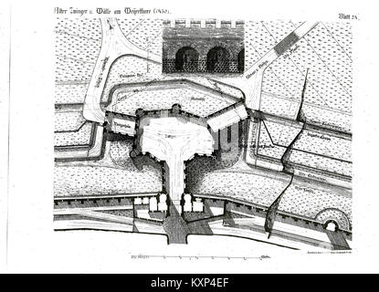 Cölner Thorburgen und Befestigungen 1180-1882, Blatt 24. Stockfoto